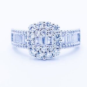 Zircon in Silver Ring